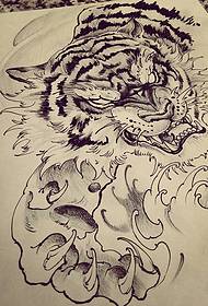 személyes tigris tetoválás minta kézirat