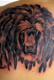 shoulder brown Resta lion tattoo