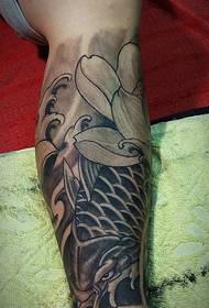 ჩანთა ხბოს კლასიკური squid tattoo ნიმუში სავსე სიცოცხლისუნარიანობით