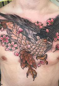 uzorak tetovaže grudi trešnja orao