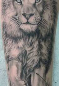 modello del tatuaggio del leone della gamba