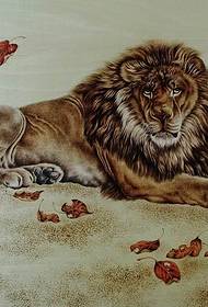 ベテランタトゥー横暴なライオンのタトゥーパターン