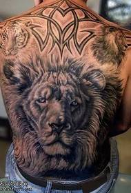 Modello del tatuaggio del leone prepotente di Dio
