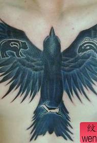 tattoo-patroon borst: tattoo-patroon borst eagle