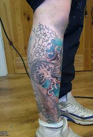 leg blauwe inktvis tattoo patroan