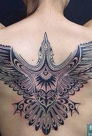 Atrás Águila águia Patrón de tatuaje