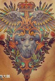 Brusta Leona Tattoo-Ŝablono