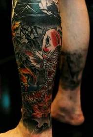 benpaket kalv bläckfisk tatuering mönster