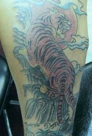 Modèle de tatouage de paysage de tigre Shangshan de style chinois