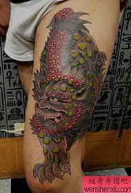 Tattoo 520 Gallery: Leg Don Lion Tattoo Wzór obrazu
