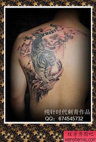 bărbat umăr spate frumos model clasic de tatuaj tigru coborâre