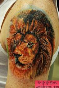 Lion Tattoo Pattern: Arm litur 3D Lion Tattoo Pattern 130140-Lion Tattoo Pattern: Arm evrópskt og amerískt raunhæft Lion Tattoo Pattern