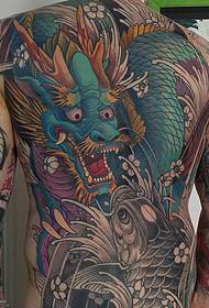 Dragon Squid Tattoo Patroon