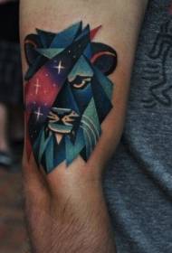 käsivarren värinen tähtitaivasleijona tatuointikuvio