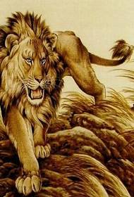 pendekeza picha ya maandishi ya tatoo ya simba