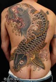黑金鯉魚紋身圖案