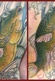 modello di tatuaggio classico calamari addominali grandi