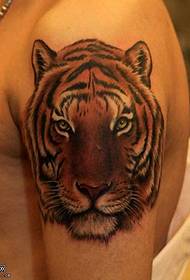 modello di tatuaggio testa di tigre braccio
