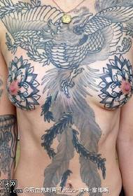 prsa modni orao uzor Gogh tetovaža uzorak