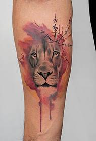 Armatuur leeuw tattoo patroon
