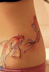 waist watercolor squid tattoo tattoo