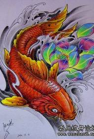 squid lotus tattoo pattern : Gorgeous color squid lotus tattoo pattern tattoo picture