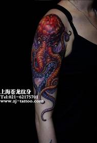 krásné rameno klasické chobotnice tetování vzor