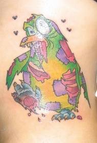 Татуировка на зомби пингвин