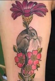 illustrazione del tatuaggio del mouse - un gruppo di disegni del tatuaggio del mouse dello zodiaco