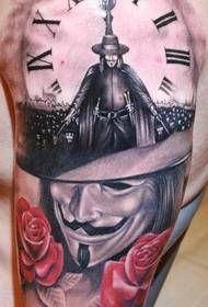 vzor tetování V-Vendetta