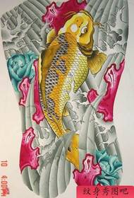 modello tatuaggio calamari schiena piena