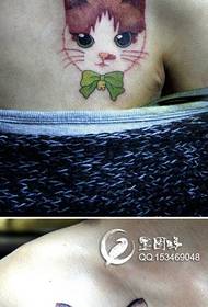 szépség váll legújabb és legnépszerűbb macska tetoválás mintát