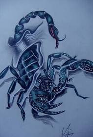 manoscritto di tatuaggio di moda bello scorpione 131522 - tatuaggio di totem di moda semplice bocca di tigre scorpione