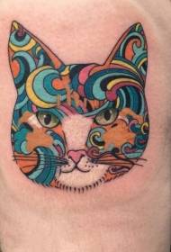 Kitty tatuiruotės kūrybingas ir mielas kačiuko tatuiruotės modelis