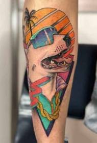 ubunifu ubunifu seti ya rangi ya shule ya mtindo wa shule tattoo miundo