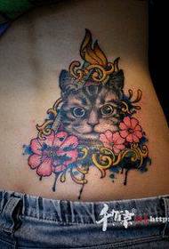 убавина половината симпатична симпатична мачка тетоважа шема