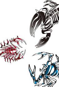 takwimu ya tatu ya rangi ya scorpion tattoo