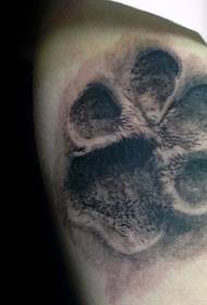 stampa di zampe animali grigio nero 3D modello tatuaggio
