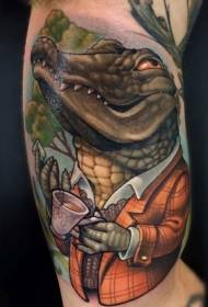wzór tatuażu krokodyla morderczy nienawistny wzór tatuażu krokodyla