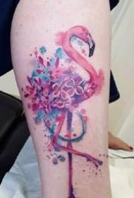 picha 9 nzuri za nyekundu za flamingo tattoo Inafanya kazi