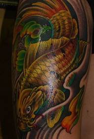 disegno del tatuaggio loto calamari colore delle gambe