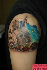 Arm a little rabbit tattoo pattern