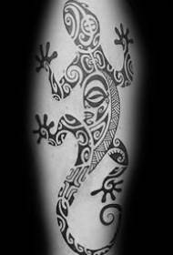 Lizard tattoo _ un set di 9 tatuaggi sulle lucertole geco Immagine di lavoro del modello