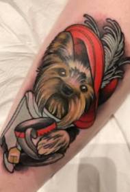 cane di scuola di stile animale scuola tatuaggio tatuaggio e altre immagini di animali realistici
