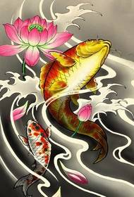 lotus kalamar renk dövme el yazması resim