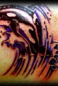 uzorak tetovaža kitova ubojica u boji