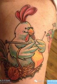 12 Zodiac Chicken Tattoo Pattern