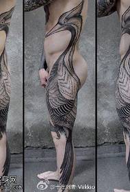 klasický dominující velký pštrosí tetování vzor