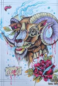a very handsome sheep head tattoo manuscript