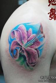 ruky nádherné farebné lily tetovanie vzor
